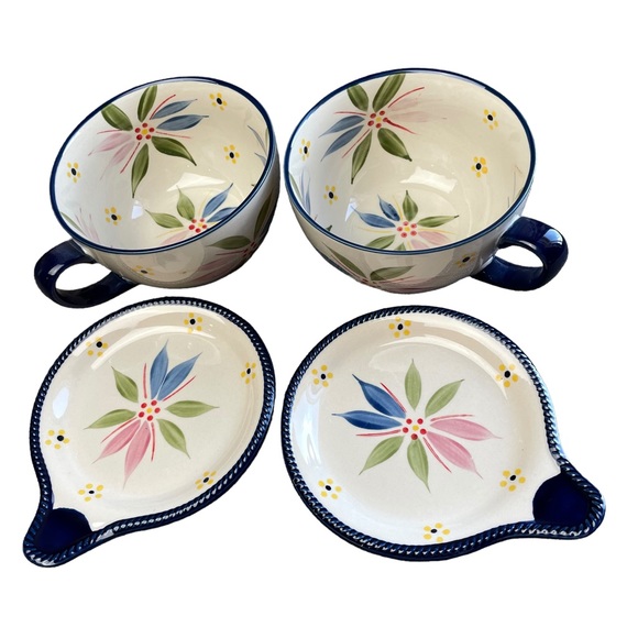TempTations Dining Temptations Old World Set Of 2 Soup Mugs With